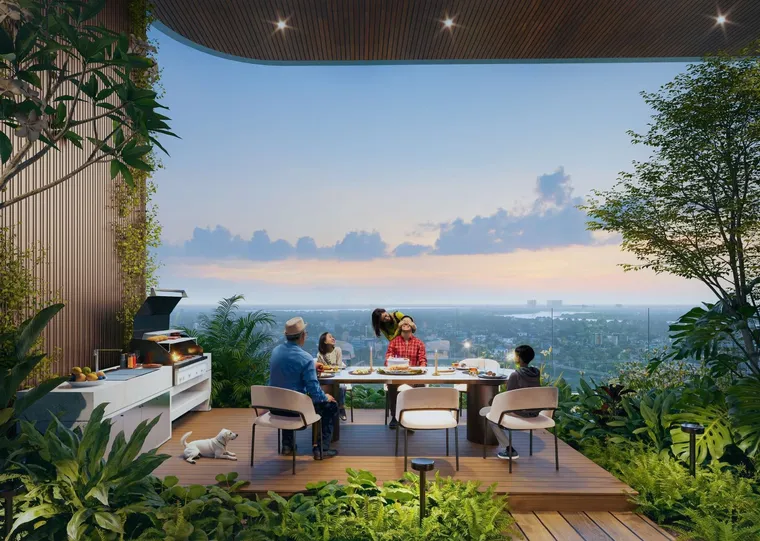 Không gian sống nhìn ra sông tại Palm City
